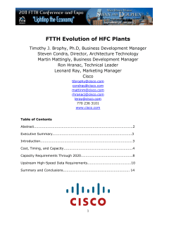 FTTH Evolution of HFC Plants