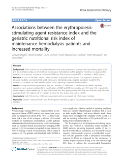 Associations between the erythropoiesis
