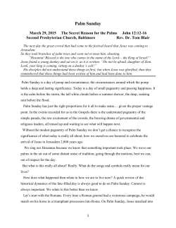 Palm Sunday - Second Presbyterian Church