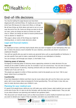 End-of-life decisions