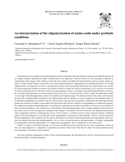 An interpretation of the oligomerization of amino acids under