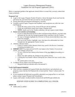 Legacy Guidelines for Full Proposal Applicants
