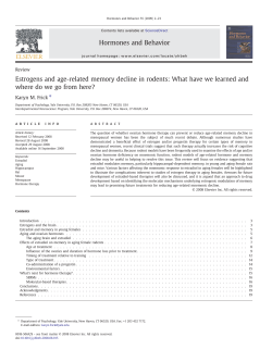 Estrogens and age-related memory decline in rodents: What have