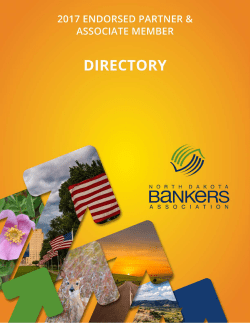 2016 Associate Member Guide - North Dakota Bankers Association