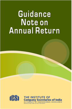 Guidance note on Annual Return