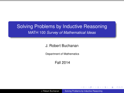 Solving Problems by Inductive Reasoning