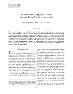 Enfranchising Displaced Voters: Lessons from Bosnia