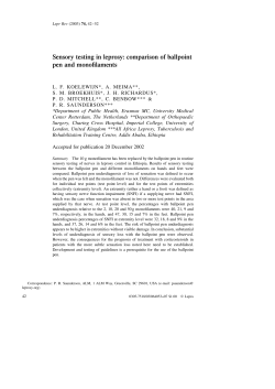 Sensory testing in leprosy: comparison of ballpoint pen and