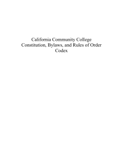 Senate Constitution and Bylaw Codex