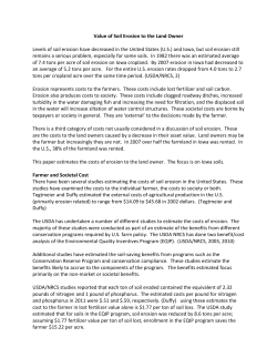 Soil Erosion Value to the Landowner