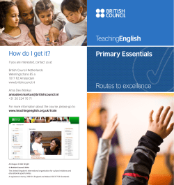 Primary Essentials Routes to excellence