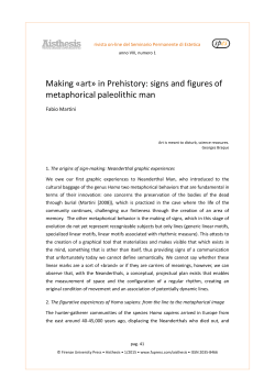 Making &laquo;art&raquo; in Prehistory: signs and figures of