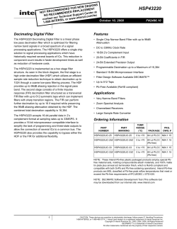 HSP43220 Datasheet