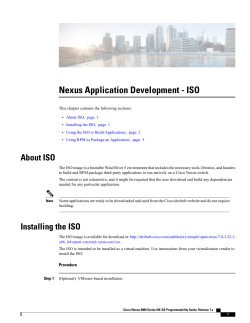 Nexus Application Development - ISO