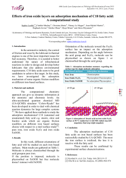 Effects of iron oxide layers on adsorption mechanism of - Tribo-Lyon