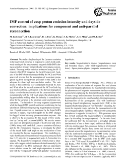 IMF control of cusp proton emission intensity and dayside convection