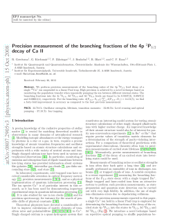 Precision measurement of the branching fractions of the 4P3/2