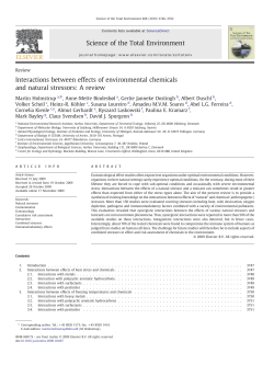 Interactions between effects of environmental chemicals and natural