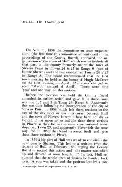 HULL, THE TOWNSHIP OF Our Country Our Story Portage County