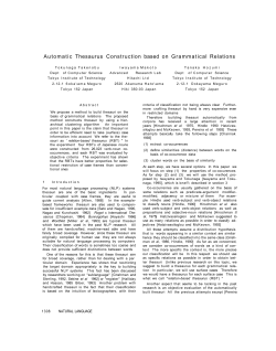 Automatic Thesaurus Construction based on Grammatical