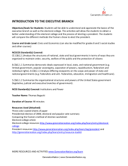 Introduction to Executive Branch