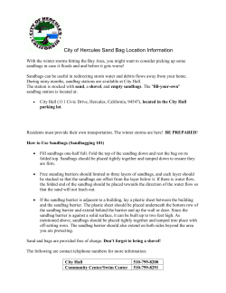 City of Hercules Sand Bag Location Information
