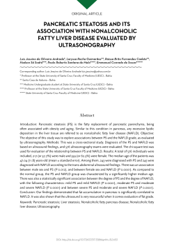 PANCREATIC STEATOSIS AND ITS ASSOCIATION WITH