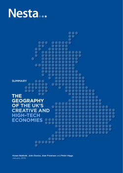 the geography of the uk`s creative and high&ndash;tech economies