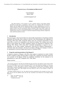 Existentially interpreted definites