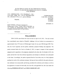 CVS vs Hillsborough County Florida
