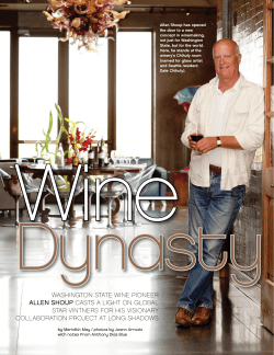 DEPARTMENT HEADER - Long Shadows Vintners