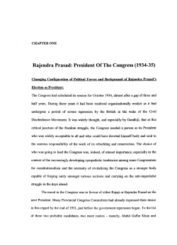 Rajendra Prasad: President Of The Congress (1934