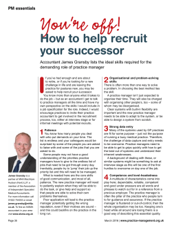 How to help recruit your successor