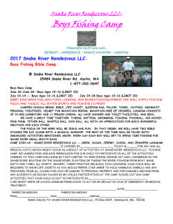 Boys Fishing Camp - Snake River Rendezvous