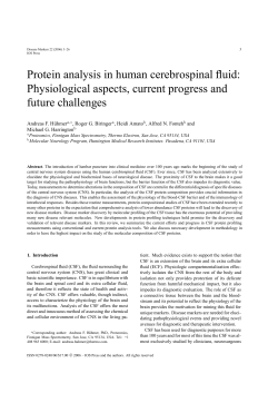 Protein analysis in human cerebrospinal fluid