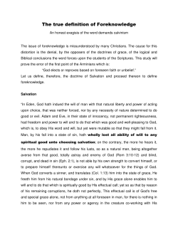 The true definition of Foreknowledge