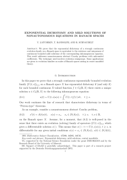 EXPONENTIAL DICHOTOMY AND MILD SOLUTIONS OF
