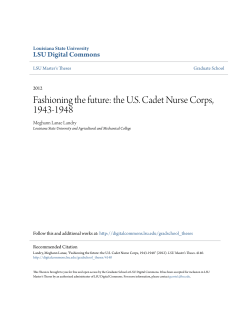 Fashioning the future: the U.S. Cadet Nurse Corps, 1943-1948