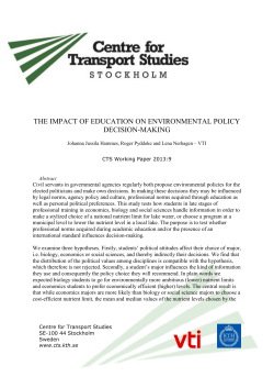 the impact of education on environmental policy decision