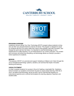 (BYOT) program allows students to bring and use their own perso