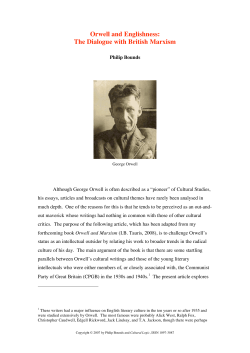 George Orwell and the Dialogue with English Marxism