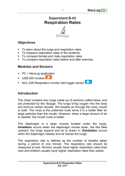 Experiment B-43, Respiration Rates