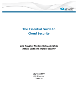 The Essential Guide to Cloud Security