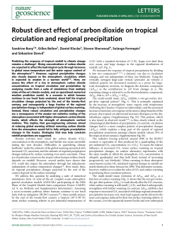 Robust direct effect of carbon dioxide on tropical