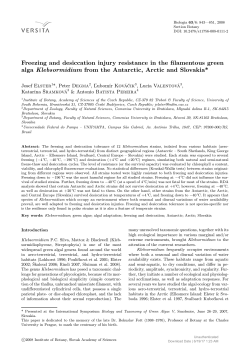 Freezing and desiccation injury resistance in the