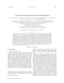 The Arctic Ocean Response to the North Atlantic Oscillation