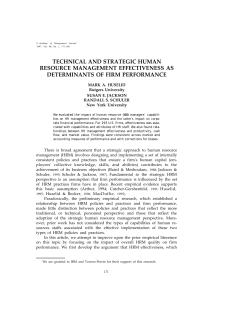 technical and strategic human resource management
