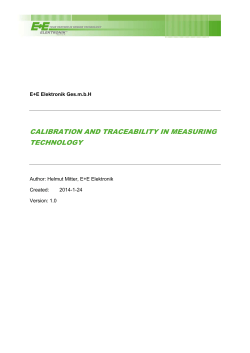 Calibration and traceability in measuring technology Download!