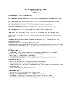 2015 GPCA NATIONAL SHOW RESULTS