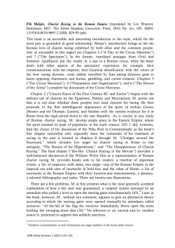 Fik Meijer, Chariot Racing in the Roman Empire